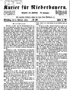 Kurier für Niederbayern Dienstag 8. Februar 1853