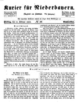 Kurier für Niederbayern Freitag 11. Februar 1853