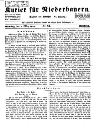 Kurier für Niederbayern Samstag 5. März 1853