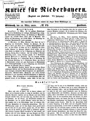 Kurier für Niederbayern Mittwoch 16. März 1853