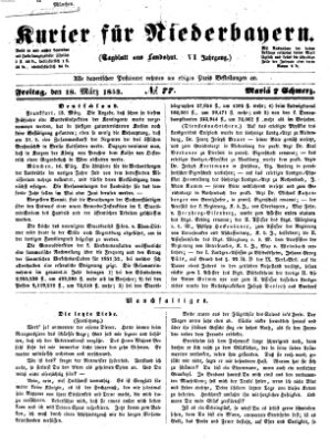 Kurier für Niederbayern Freitag 18. März 1853