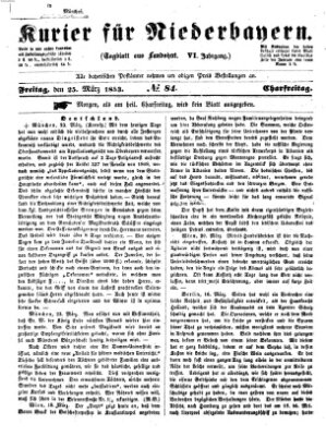 Kurier für Niederbayern Freitag 25. März 1853