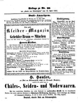 Kurier für Niederbayern Sonntag 10. April 1853