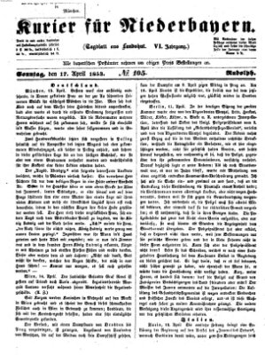 Kurier für Niederbayern Sonntag 17. April 1853