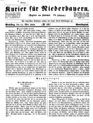 Kurier für Niederbayern Samstag 14. Mai 1853