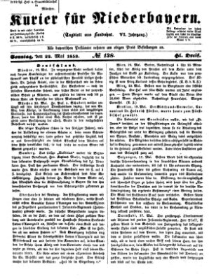 Kurier für Niederbayern Sonntag 22. Mai 1853