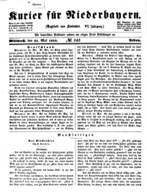 Kurier für Niederbayern Mittwoch 25. Mai 1853