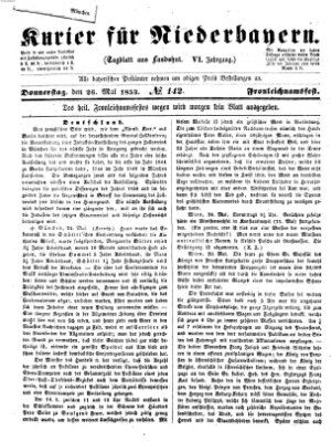 Kurier für Niederbayern Donnerstag 26. Mai 1853