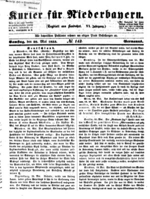 Kurier für Niederbayern Samstag 28. Mai 1853