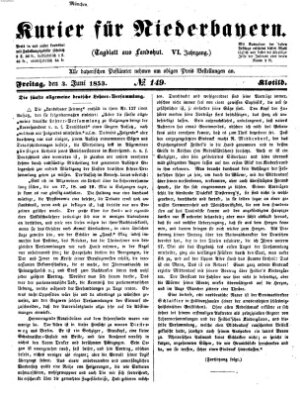 Kurier für Niederbayern Freitag 3. Juni 1853