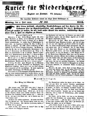 Kurier für Niederbayern Montag 4. Juli 1853