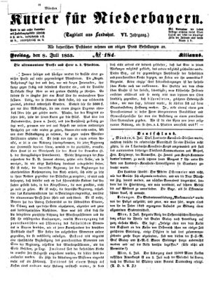 Kurier für Niederbayern Freitag 8. Juli 1853