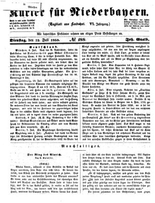 Kurier für Niederbayern Dienstag 12. Juli 1853