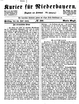 Kurier für Niederbayern Freitag 22. Juli 1853