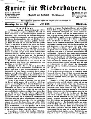 Kurier für Niederbayern Sonntag 24. Juli 1853