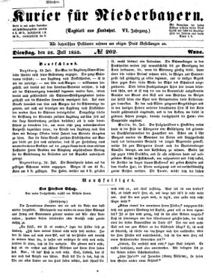 Kurier für Niederbayern Dienstag 26. Juli 1853