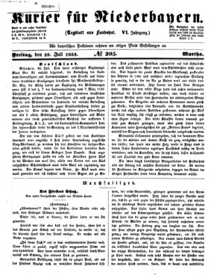 Kurier für Niederbayern Freitag 29. Juli 1853