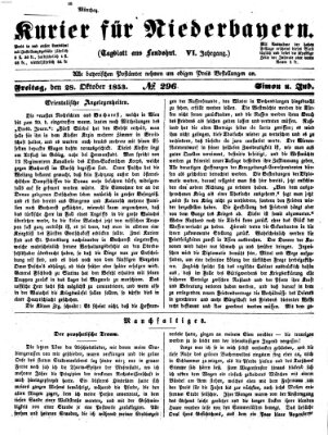 Kurier für Niederbayern Freitag 28. Oktober 1853