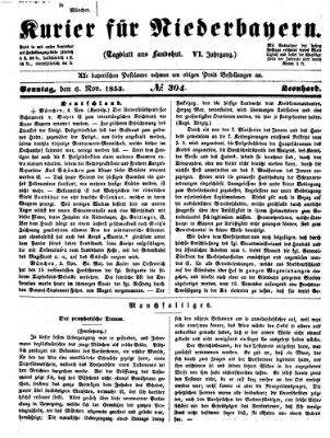 Kurier für Niederbayern Sonntag 6. November 1853