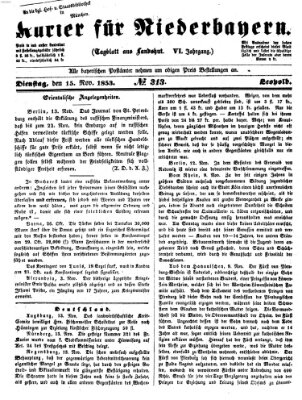 Kurier für Niederbayern Dienstag 15. November 1853