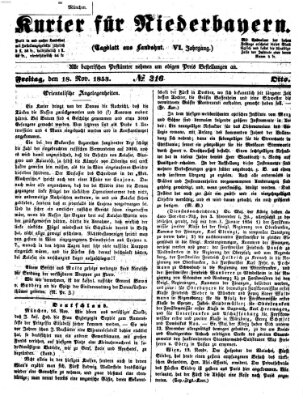 Kurier für Niederbayern Freitag 18. November 1853