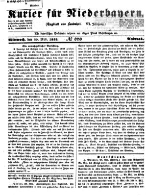 Kurier für Niederbayern Mittwoch 30. November 1853