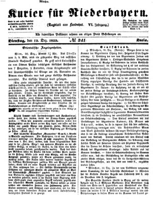 Kurier für Niederbayern Dienstag 13. Dezember 1853