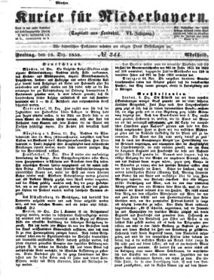 Kurier für Niederbayern Freitag 16. Dezember 1853