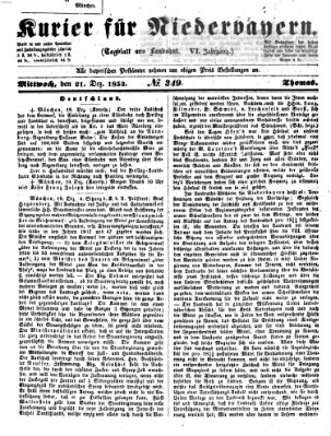 Kurier für Niederbayern Mittwoch 21. Dezember 1853