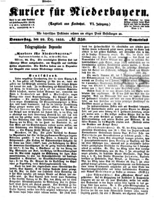 Kurier für Niederbayern Donnerstag 22. Dezember 1853