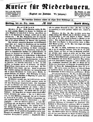 Kurier für Niederbayern Freitag 30. Dezember 1853