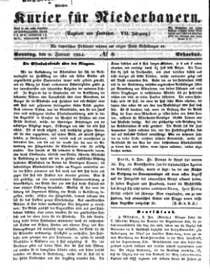 Kurier für Niederbayern Sonntag 8. Januar 1854