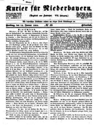 Kurier für Niederbayern Freitag 13. Januar 1854