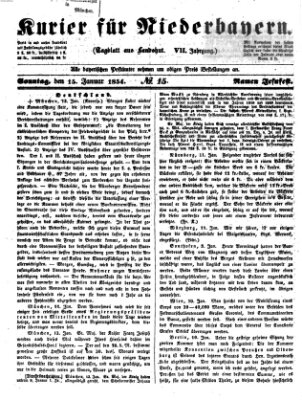 Kurier für Niederbayern Sonntag 15. Januar 1854