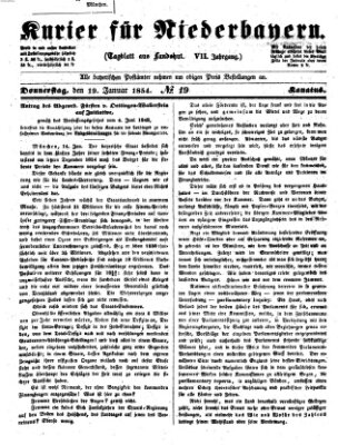 Kurier für Niederbayern Donnerstag 19. Januar 1854