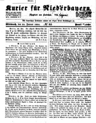 Kurier für Niederbayern Mittwoch 25. Januar 1854