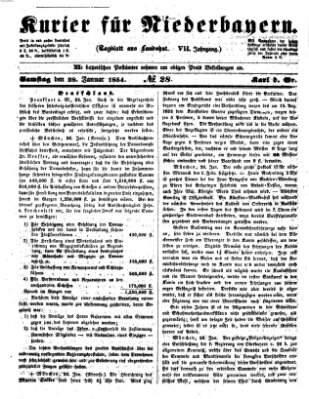 Kurier für Niederbayern Samstag 28. Januar 1854