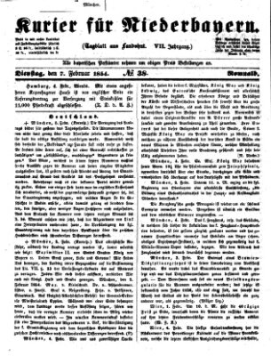 Kurier für Niederbayern Dienstag 7. Februar 1854