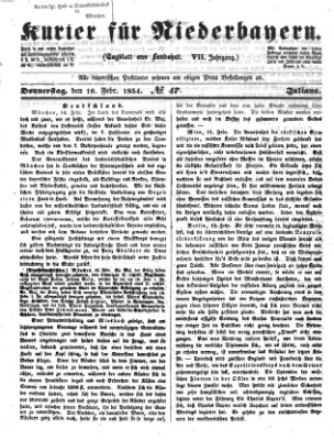 Kurier für Niederbayern Donnerstag 16. Februar 1854