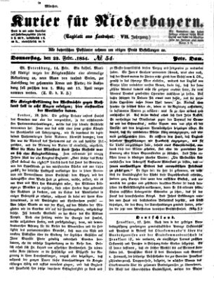 Kurier für Niederbayern Donnerstag 23. Februar 1854