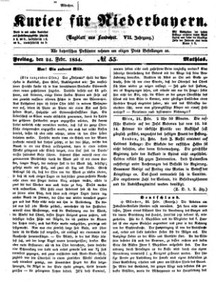 Kurier für Niederbayern Freitag 24. Februar 1854