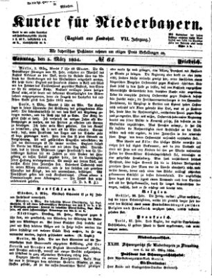 Kurier für Niederbayern Sonntag 5. März 1854