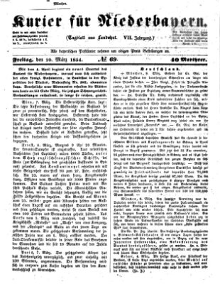 Kurier für Niederbayern Freitag 10. März 1854