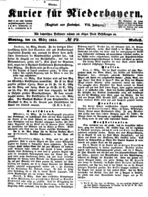 Kurier für Niederbayern Montag 13. März 1854