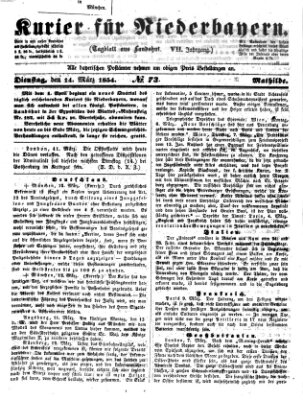 Kurier für Niederbayern Dienstag 14. März 1854