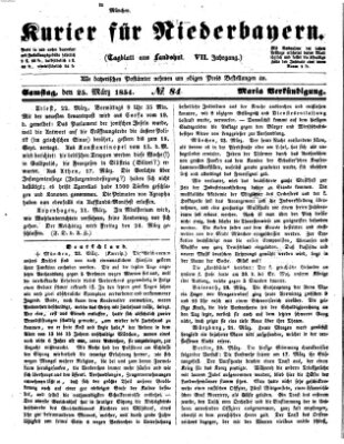 Kurier für Niederbayern Samstag 25. März 1854