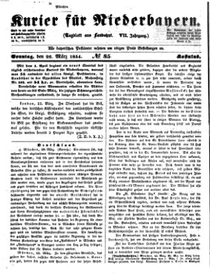 Kurier für Niederbayern Sonntag 26. März 1854