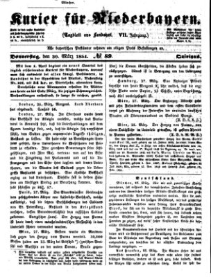 Kurier für Niederbayern Donnerstag 30. März 1854