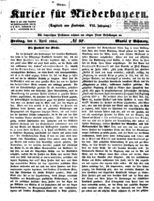 Kurier für Niederbayern Freitag 7. April 1854