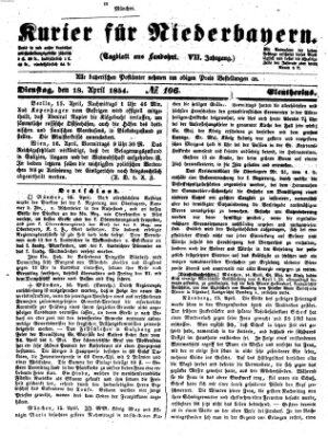 Kurier für Niederbayern Dienstag 18. April 1854